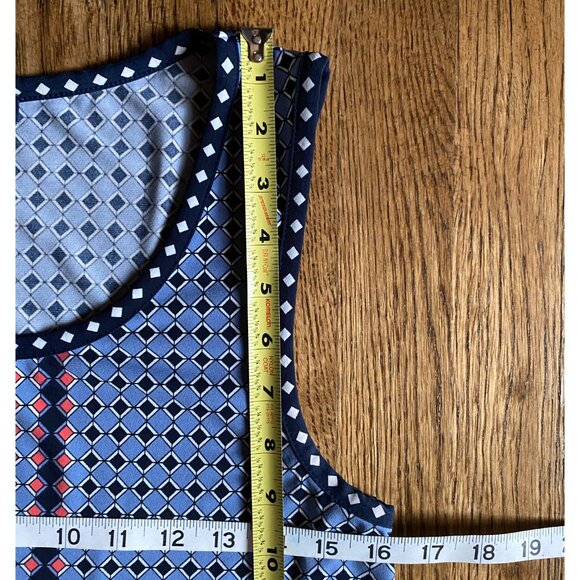 MAX EDITION Geometric Pattern Float Dress Size Small - Picture 11 of 12